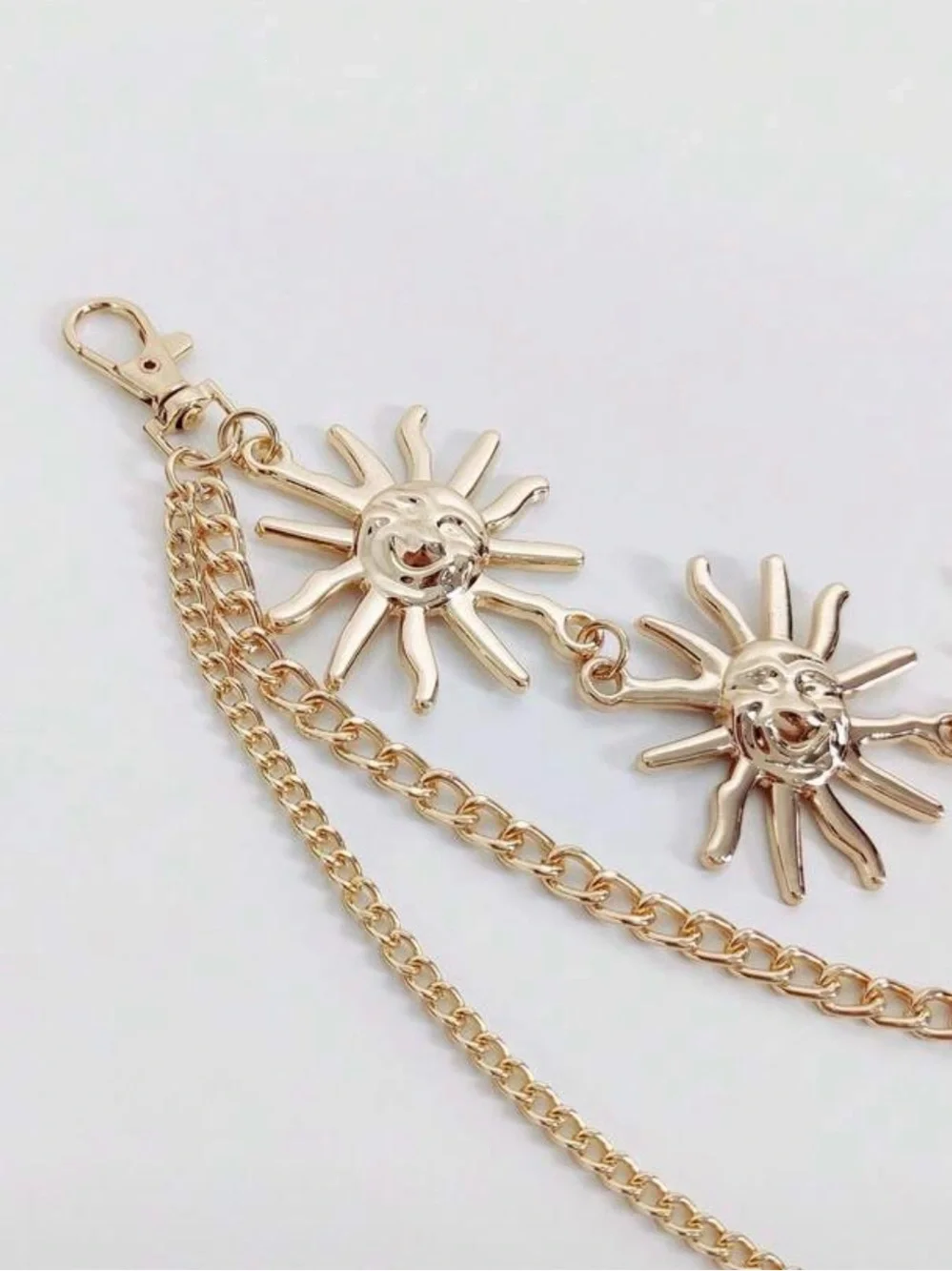 Gold Sun Charm Layered Waist Chain - Picture 4 of 6